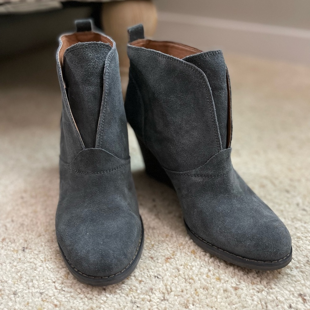 Lucky Brand Suede Wedge Bootie
